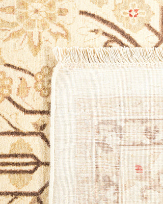Traditional Mogul Ivory Wool Area Rug 6' 2" x 9' 6" - Solo Rugs