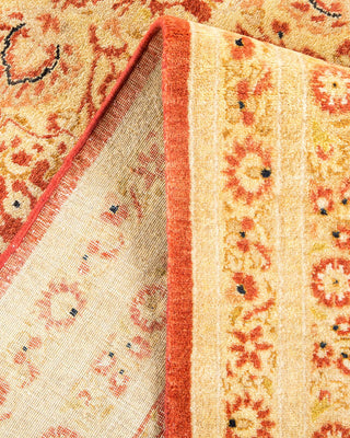 Traditional Mogul Orange Wool Area Rug 6' 1" x 9' 5" - Solo Rugs