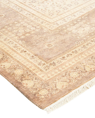 Traditional Mogul Brown Wool Area Rug 6' 1" x 9' 1" - Solo Rugs