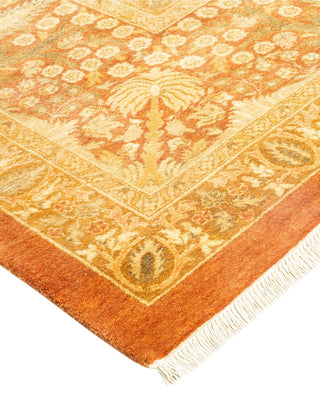 Traditional Mogul Brown Wool Area Rug 10' 2" x 14' 1" - Solo Rugs