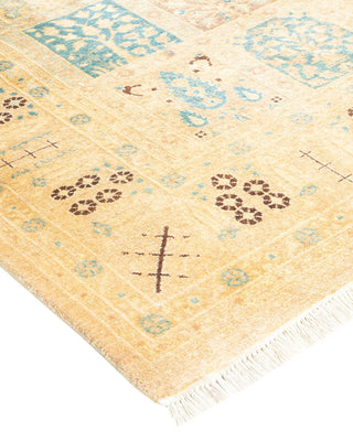 Traditional Mogul Ivory Wool Area Rug 4' 4" x 5' 9" - Solo Rugs