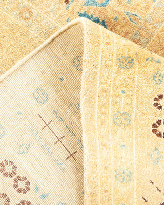 Traditional Mogul Ivory Wool Area Rug 4' 4" x 5' 9" - Solo Rugs
