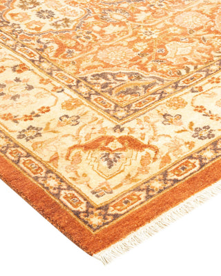 Traditional Mogul Brown Wool Area Rug 4' 0" x 6' 1" - Solo Rugs