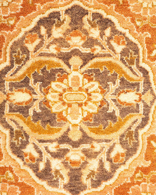 Traditional Mogul Brown Wool Area Rug 4' 0" x 6' 1" - Solo Rugs