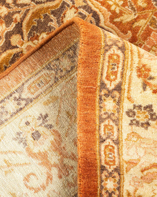 Traditional Mogul Brown Wool Area Rug 4' 0" x 6' 1" - Solo Rugs