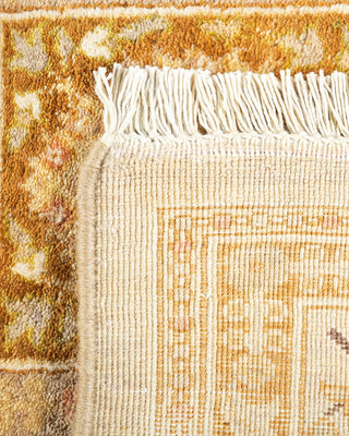 Traditional Mogul Ivory Wool Area Rug 4' 0" x 5' 10" - Solo Rugs