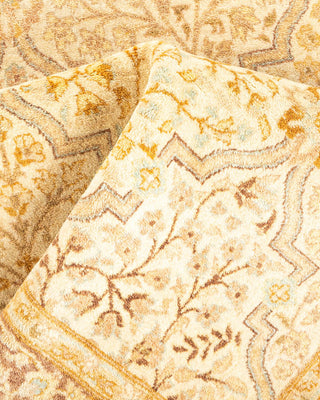 Traditional Mogul Ivory Wool Area Rug 3' 3" x 4' 10" - Solo Rugs