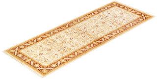 Traditional Mogul Ivory Wool Runner 3' 0" x 8' 3" - Solo Rugs