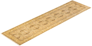Traditional Mogul Ivory Wool Runner 3' 0" x 11' 5" - Solo Rugs