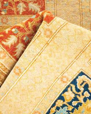 Traditional Mogul Ivory Wool Runner 3' 0" x 12' 6" - Solo Rugs