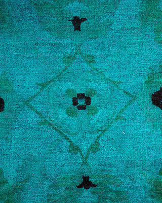 Contemporary Fine Vibrance Green Wool Area Rug 10' 1" x 13' 8" - Solo Rugs