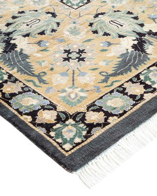 Traditional Mogul Gray Wool Area Rug 8' 1" x 10' 2" - Solo Rugs