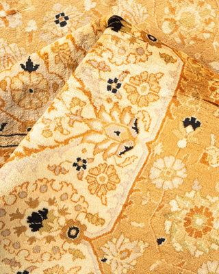 Traditional Mogul Yellow Wool Area Rug 6' 2" x 9' 2" - Solo Rugs