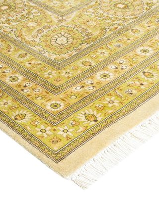 Traditional Mogul Ivory Wool Area Rug 9' 0" x 11' 10" - Solo Rugs