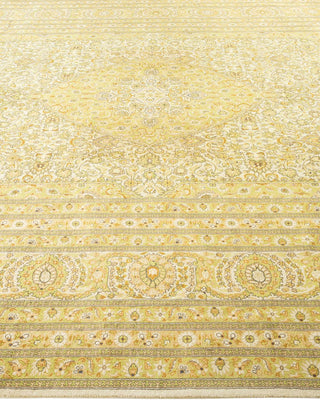 Traditional Mogul Ivory Wool Area Rug 9' 0" x 11' 10" - Solo Rugs