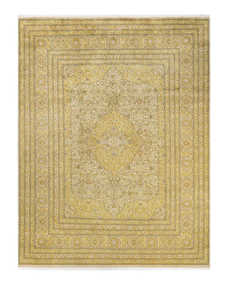 Traditional Mogul Ivory Wool Area Rug 9' 0" x 11' 10" - Solo Rugs