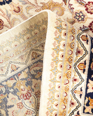 Traditional Mogul Ivory Wool Area Rug 9' 1" x 12' 1" - Solo Rugs