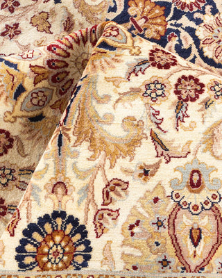 Traditional Mogul Ivory Wool Area Rug 9' 1" x 12' 1" - Solo Rugs