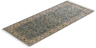 Traditional Mogul Green Wool Runner 2' 6" x 6' 0" - Solo Rugs