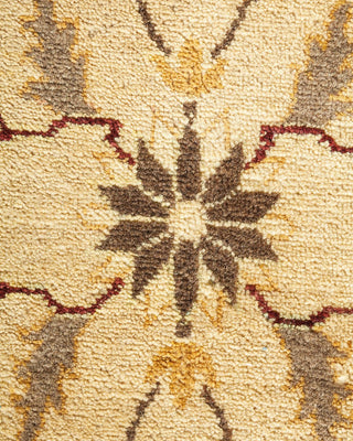 Traditional Mogul Ivory Wool Area Rug 11' 10" x 18' 7" - Solo Rugs
