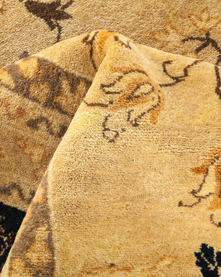 Traditional Mogul Ivory Wool Area Rug 11' 10" x 18' 7" - Solo Rugs