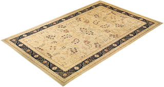 Traditional Mogul Ivory Wool Area Rug 11' 10" x 18' 7" - Solo Rugs