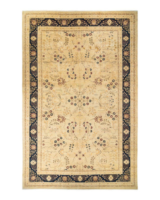 Traditional Mogul Ivory Wool Area Rug 11' 10" x 18' 7" - Solo Rugs