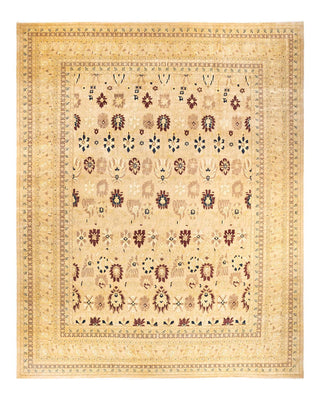 Traditional Mogul Ivory Wool Area Rug 12' 2" x 15' 5" - Solo Rugs