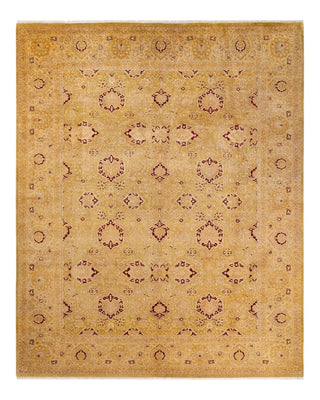 Traditional Mogul Green Wool Area Rug 8' 2" x 10' 1" - Solo Rugs