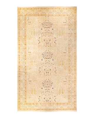 Traditional Mogul Ivory Wool Area Rug 12' 3" x 20' 7" - Solo Rugs