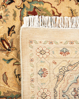 Traditional Mogul Yellow Wool Area Rug 9' 1" x 12' 2" - Solo Rugs