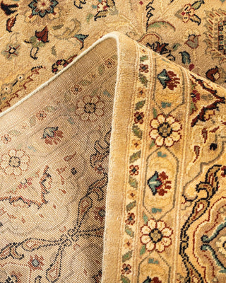 Traditional Mogul Yellow Wool Area Rug 9' 1" x 12' 2" - Solo Rugs