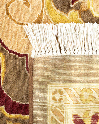 Traditional Mogul Brown Wool Area Rug 9' 0" x 12' 1" - Solo Rugs