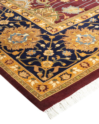 Traditional Mogul Red Wool Area Rug 8' 2" x 10' 5" - Solo Rugs