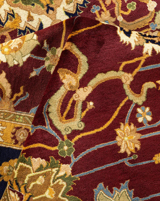 Traditional Mogul Red Wool Area Rug 8' 2" x 10' 5" - Solo Rugs
