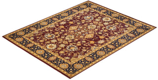 Traditional Mogul Red Wool Area Rug 8' 2" x 10' 5" - Solo Rugs