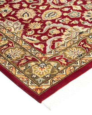 Traditional Mogul Red Wool Area Rug 3' 2" x 5' 1" - Solo Rugs