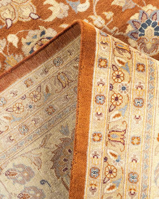 Traditional Mogul Yellow Wool Area Rug 9' 1" x 12' 1" - Solo Rugs