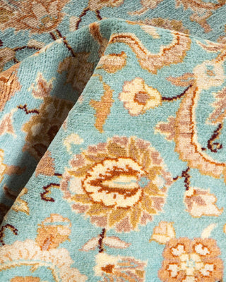 Traditional Mogul Light Blue Wool Area Rug 3' 2" x 4' 10" - Solo Rugs