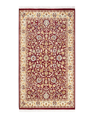 Traditional Mogul Red Wool Area Rug 3' 1" x 5' 5" - Solo Rugs