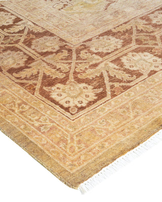 Contemporary Eclectic Ivory Wool Area Rug 9' 1" x 12' 1" - Solo Rugs