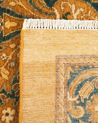 Traditional Mogul Yellow Wool Area Rug 5' 2" x 7' 5" - Solo Rugs