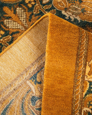 Traditional Mogul Yellow Wool Area Rug 5' 2" x 7' 5" - Solo Rugs
