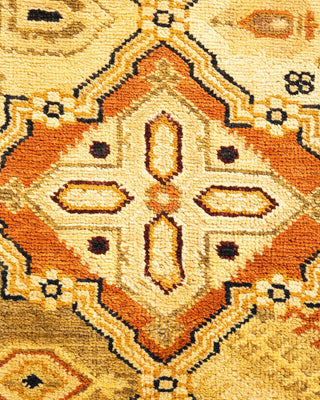 Contemporary Eclectic Brown Wool Area Rug 3' 4" x 5' 0" - Solo Rugs