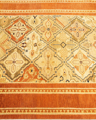 Contemporary Eclectic Brown Wool Area Rug 3' 4" x 5' 0" - Solo Rugs