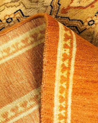 Contemporary Eclectic Brown Wool Area Rug 3' 4" x 5' 0" - Solo Rugs