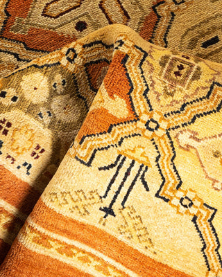Contemporary Eclectic Brown Wool Area Rug 3' 4" x 5' 0" - Solo Rugs
