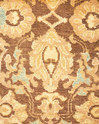 Contemporary Eclectic Brown Wool Area Rug 3' 1" x 5' 4" - Solo Rugs