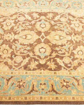 Contemporary Eclectic Brown Wool Area Rug 3' 1" x 5' 4" - Solo Rugs