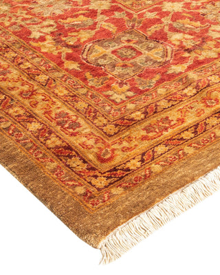 Contemporary Eclectic Yellow Wool Area Rug 12' 0" x 17' 1" - Solo Rugs